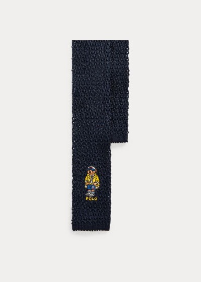 Men's Polo Ralph Lauren Nautical Bear Knit Silk Ties | 351968SVM